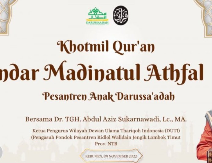 Khotmil Qur'an SANDAR MADINATUL ATHFAL - Pesantren Anak Darussa'adah
