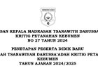 PENGUMUMAN DAFTAR PESERTA DIDIK BARU MTs DARUSSA'ADAH TAHUN AJARAN 2024/2025