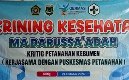 SKRINING KESEHATAN  MA DARUSSAADAH