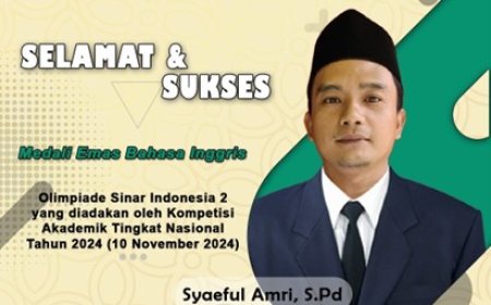 Guru MTs Darussa’adah Raih Medali Emas Olimpiade Nasional